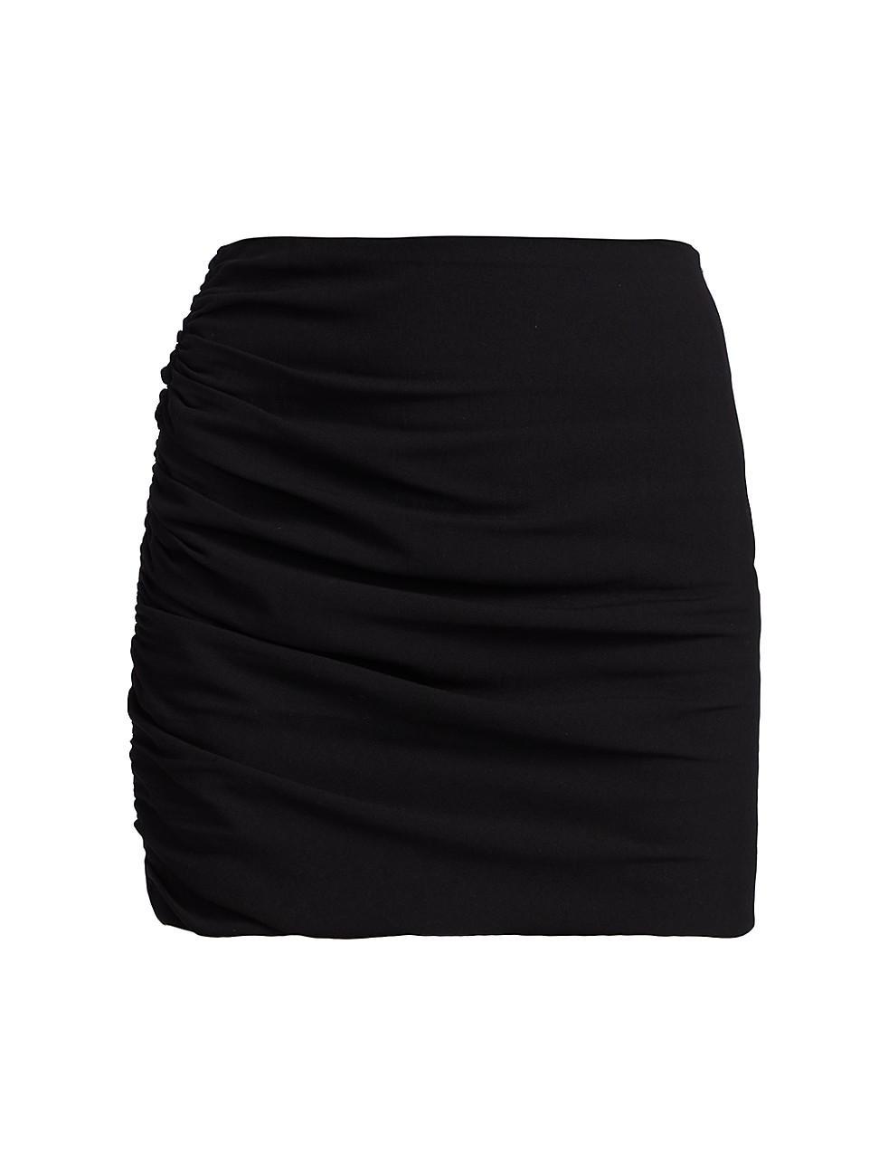 Womens Ruched Miniskirt Product Image