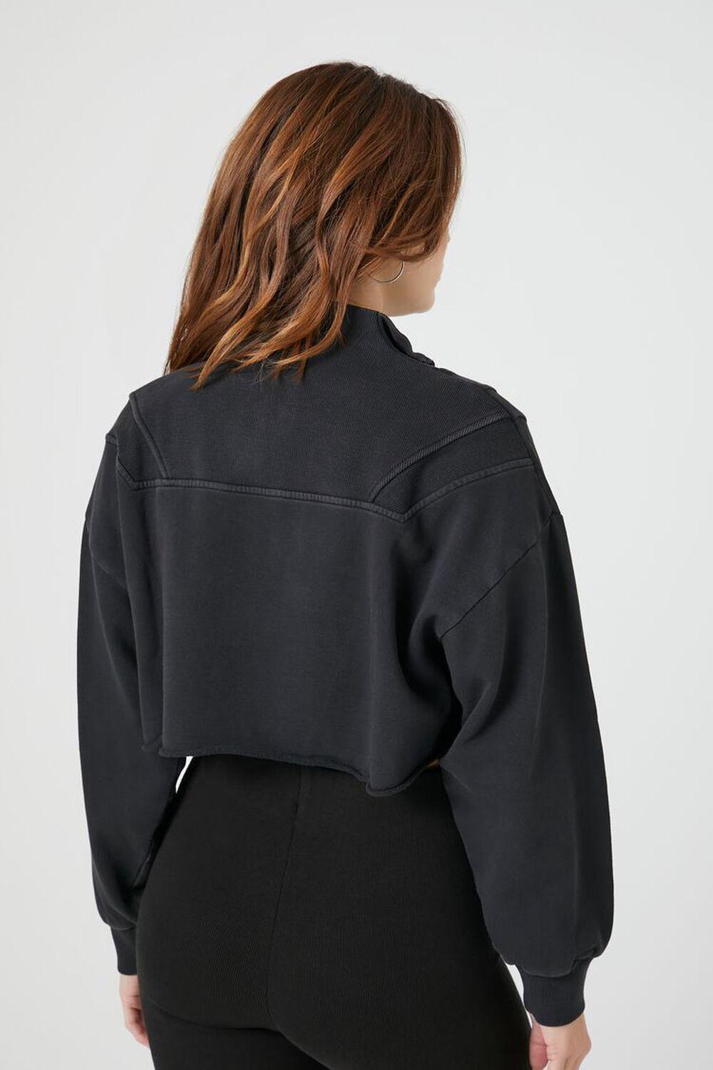 Cropped Fleece Half-Zip Pullover | Forever 21 Product Image