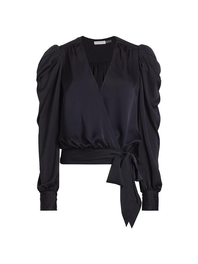 Womens Pauline Wrap-Front Blouse Product Image