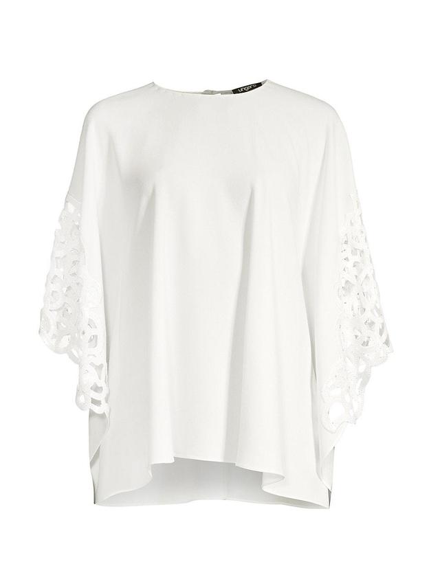 Womens Jordanne Sequin-Embellished Satin-Back Crepe Blouse Product Image