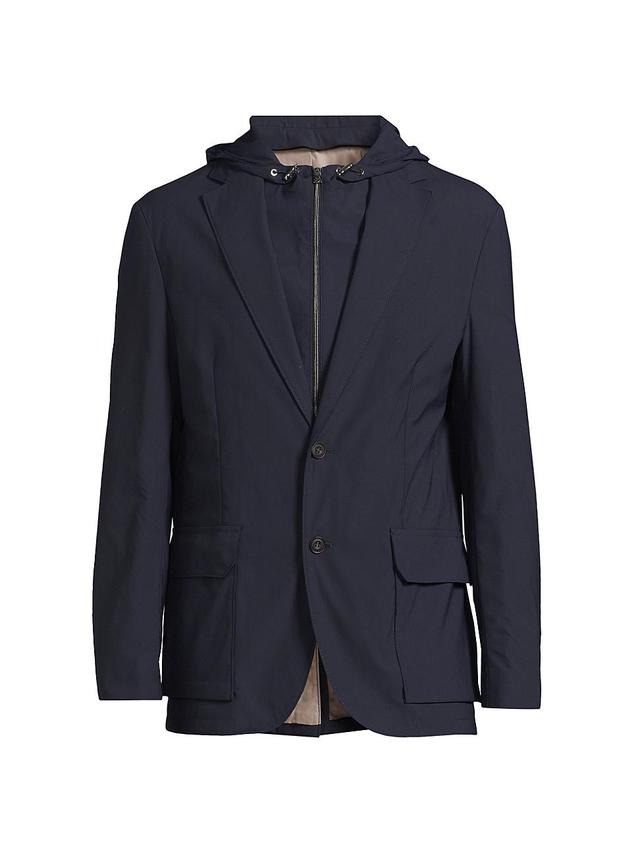 Men's Wool-Blend Blazer with Hood Insert Product Image