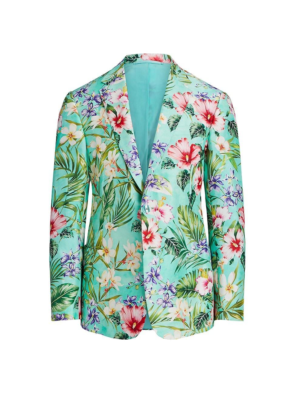 Mens Kent Hand-Tailored Floral Silk Sport Coat Product Image