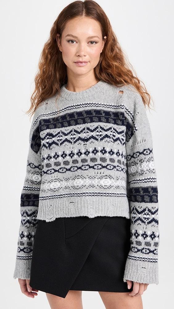 Juun. J Multi Patterned Short Length Knitted Pullover | Shopbop Product Image