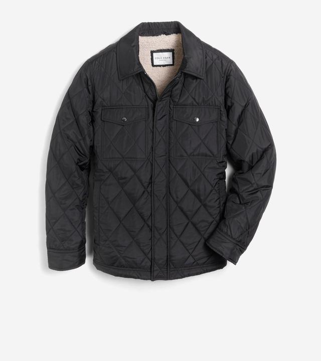 Cole Haan Mens Diamond Quilted Jacket - Black Size Medium Water-Resistant Product Image