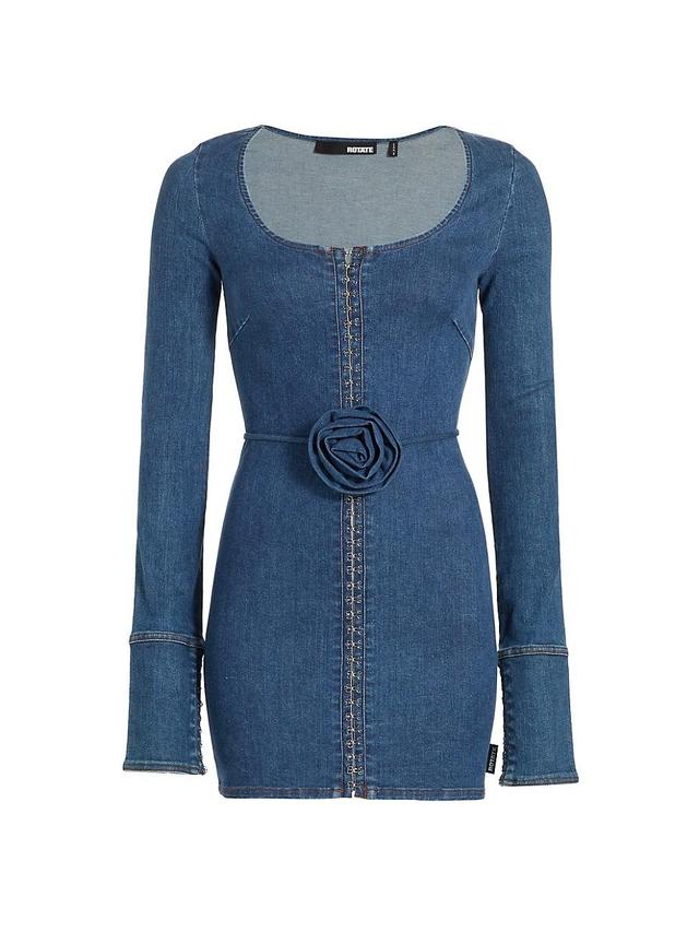 Womens Stretch Denim Body-Con Minidress Product Image