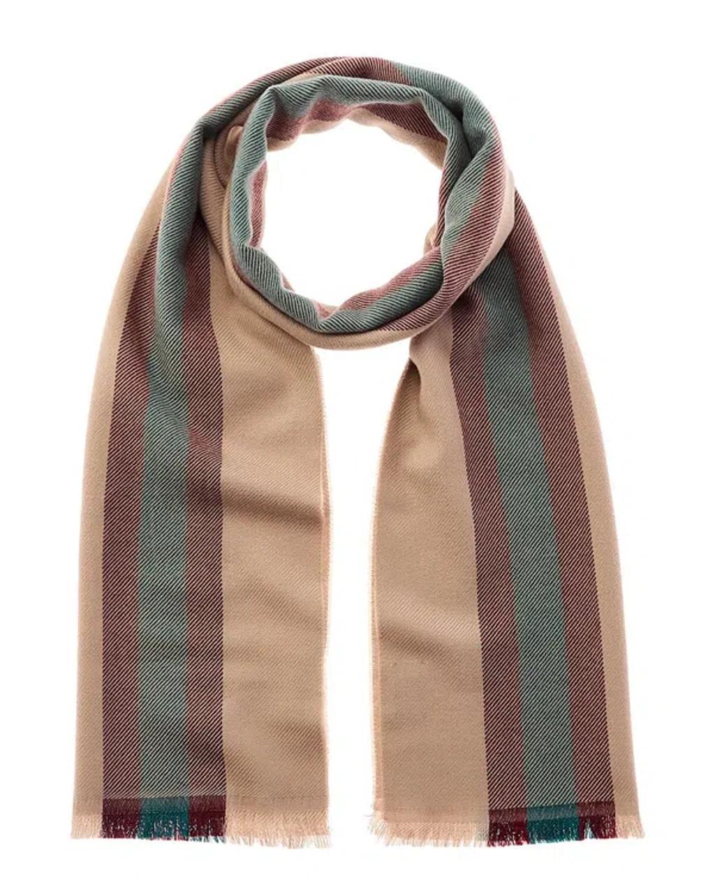 Gg Wool Scarf In Brown Product Image