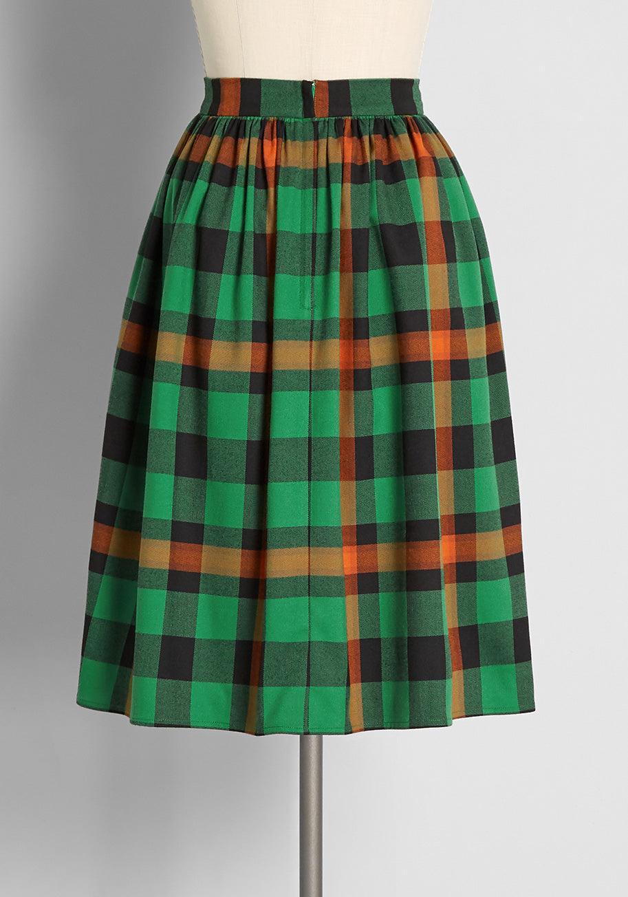 ModCloth x Collectif Fireplace Stories Swing Skirt Product Image