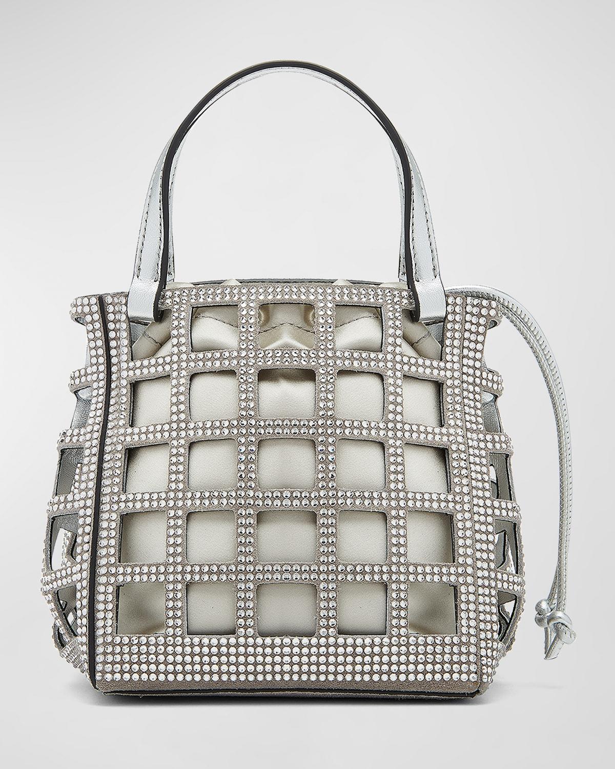 Crystal Mini Square Grid Tote Bag Product Image