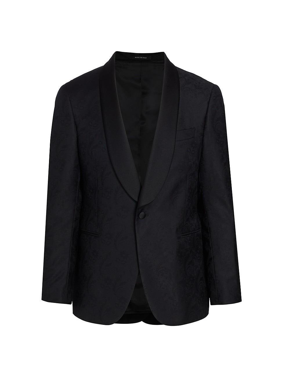 Mens COLLECTION Jacquard Wool One-Button Blazer Product Image