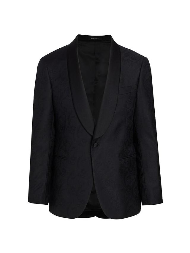 Mens COLLECTION Jacquard Wool One-Button Blazer Product Image