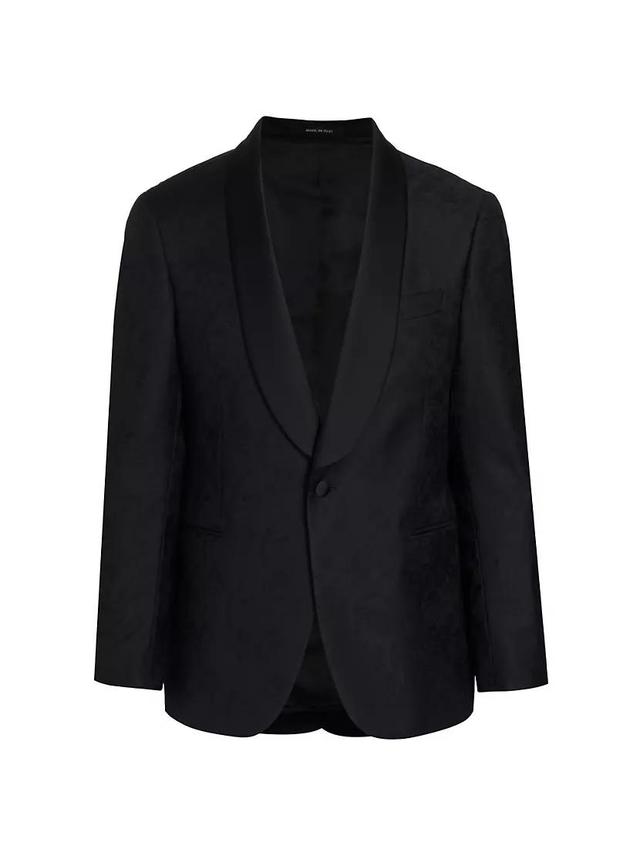 COLLECTION Jacquard Wool One-Button Blazer Product Image