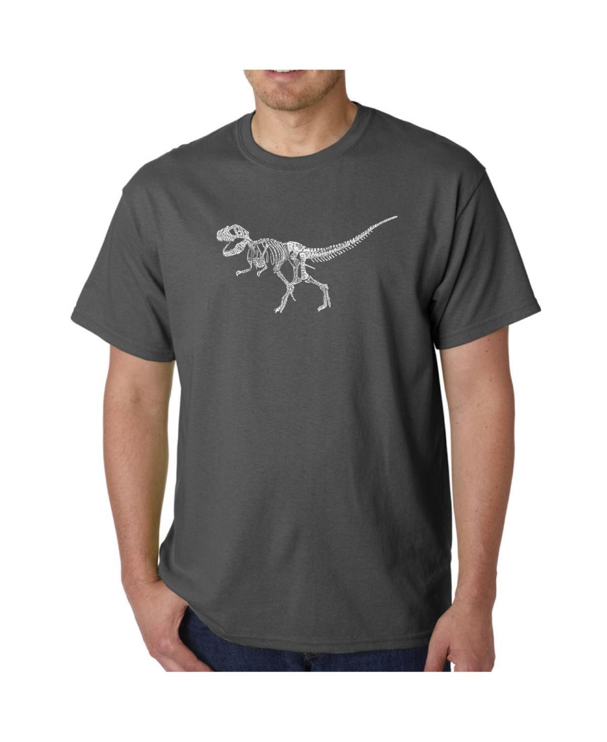 La Pop Art Mens Word Art T-Shirt - Dinosaur T-Rex Skeleton Product Image