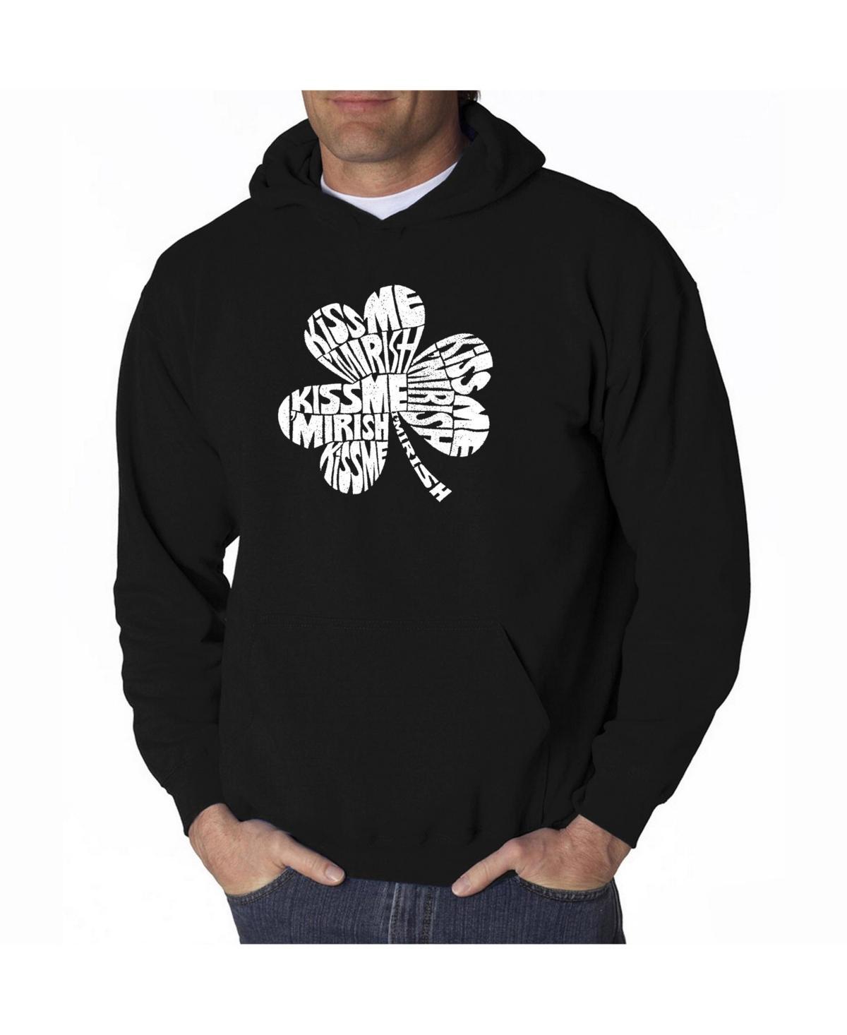 La Pop Art Mens Word Art Hooded Sweatshirt - Kiss Me IM Irish Product Image