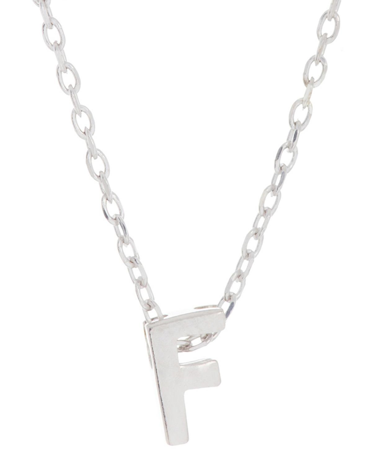 Adornia Rhodium-Plated Mini Initial A Pendant Necklace, 16 + 2 extender - P Product Image