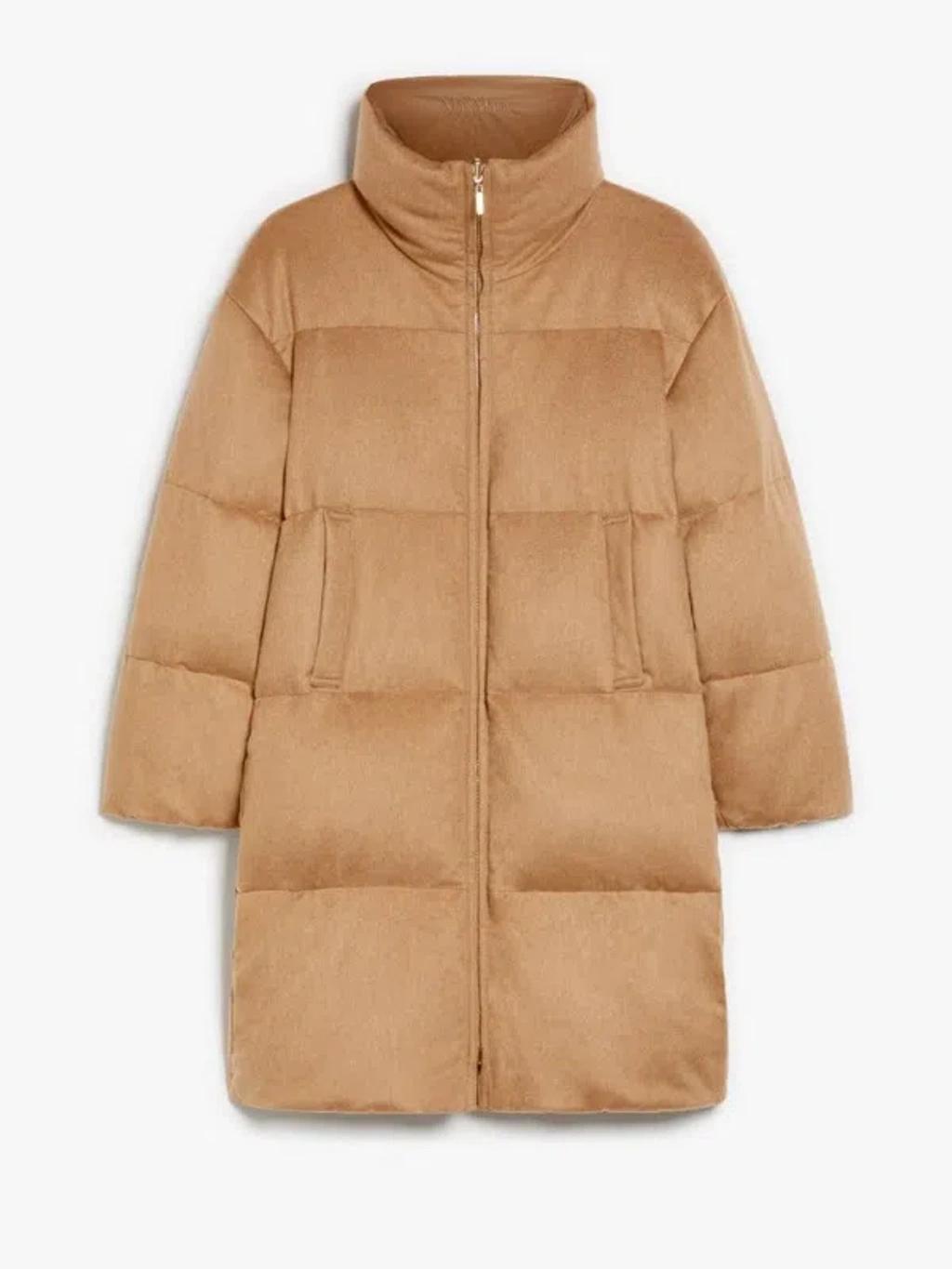 MAX MARA Dante Puffer Camel Wool Coat Product Image