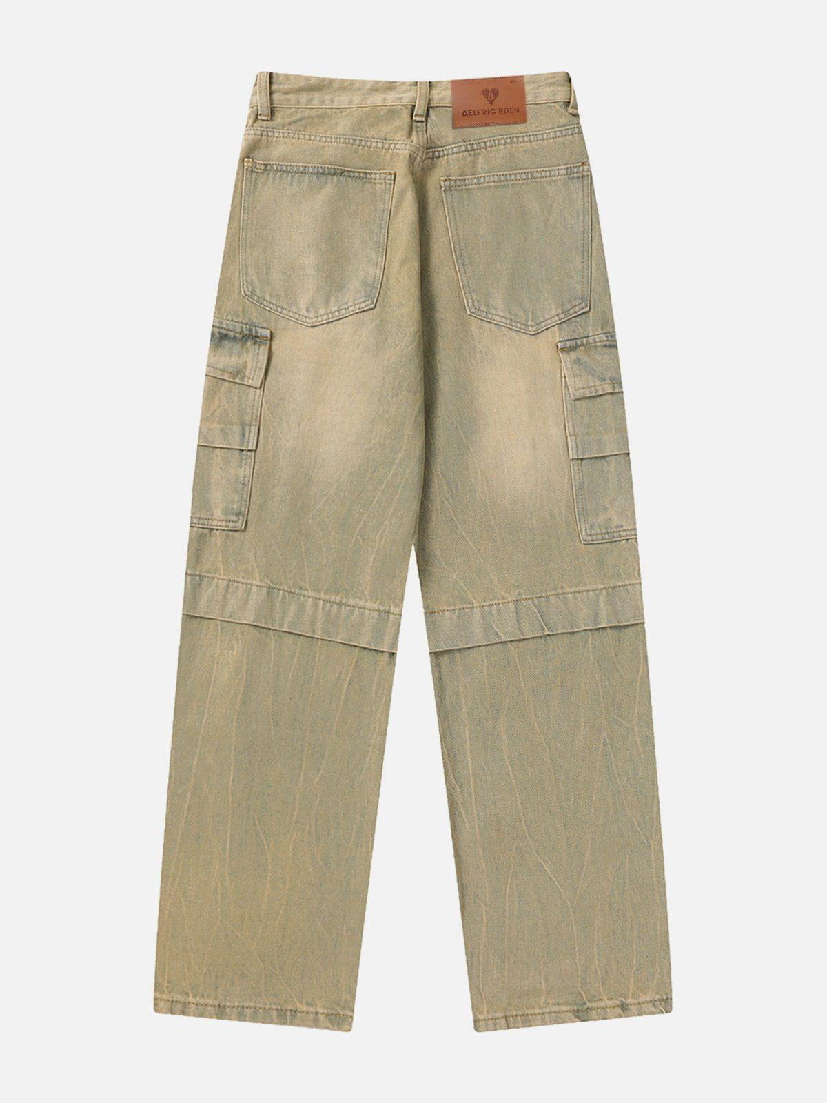 Aelfric Eden Water Pattern Washed Jeans Product Image