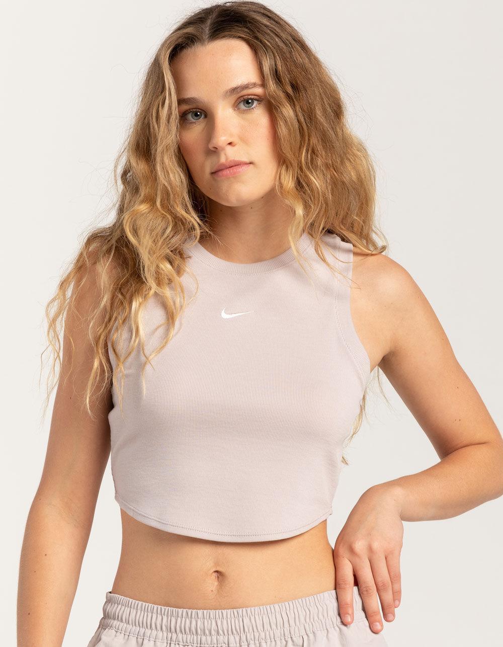 NIKE Sportswear Chill Knit Womens Crop Mini-Rib Tank Top Product Image