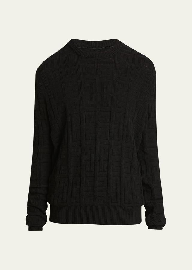 Mens 4G Cotton Jacquard Sweater Product Image