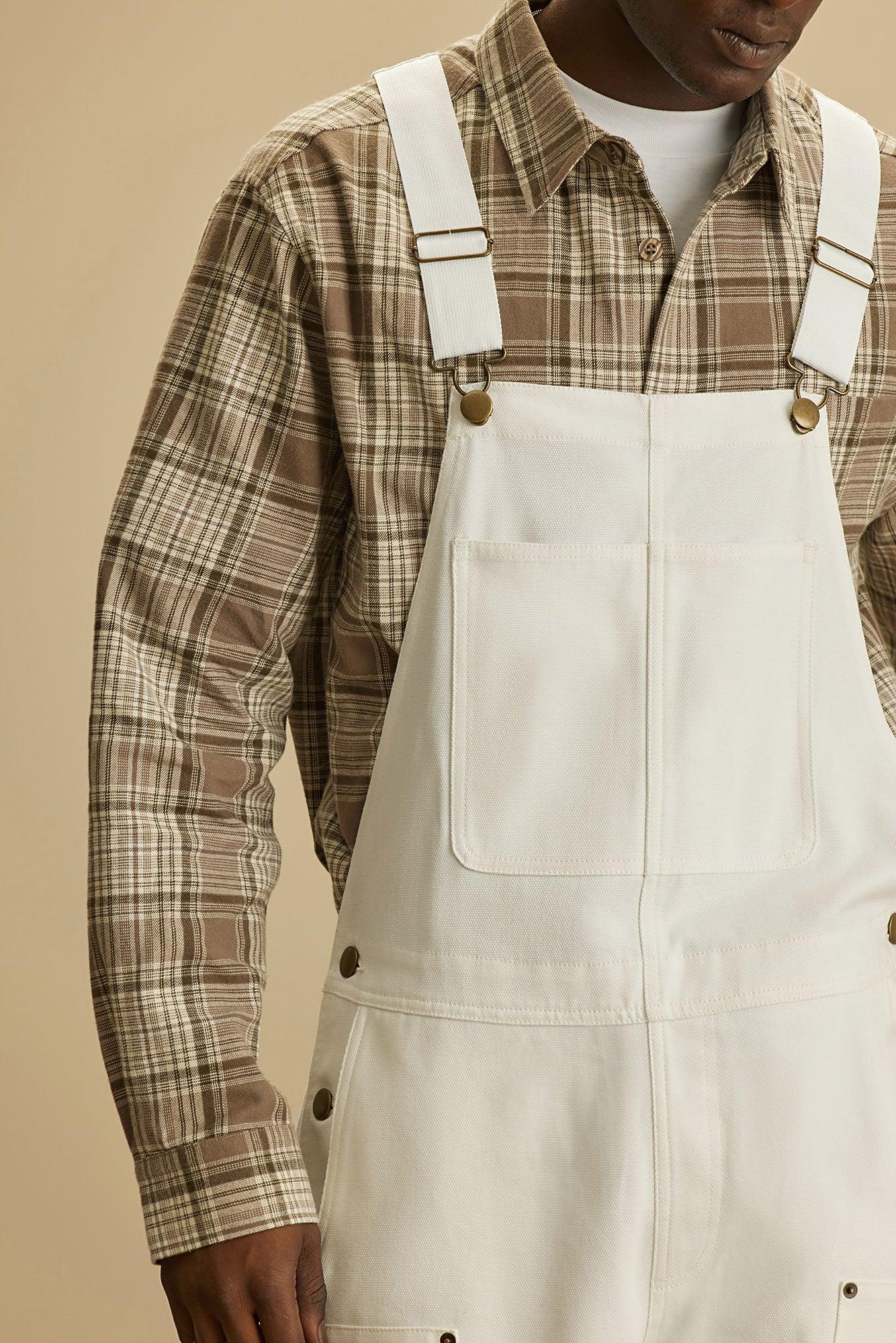 Alexander Utility Canvas Overalls - White Product Image