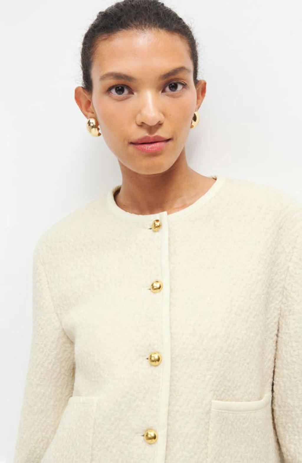 Dale Cropped Jacket In Cream Product Image