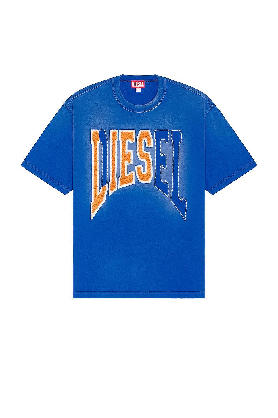 DIESEL Distressed Collegiate Oversize Cotton T-Shirt Product Image