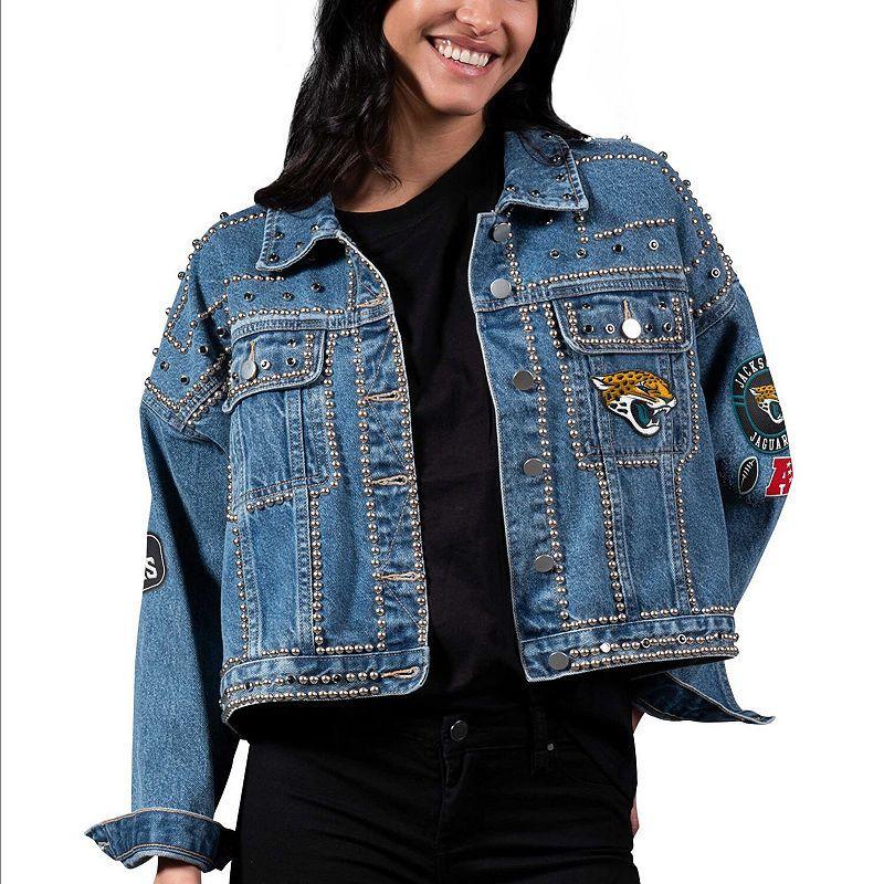 Womens G-III 4Her by Carl Banks Jacksonville Jaguars First Finish Medium Denim Full-Button Jacket Product Image