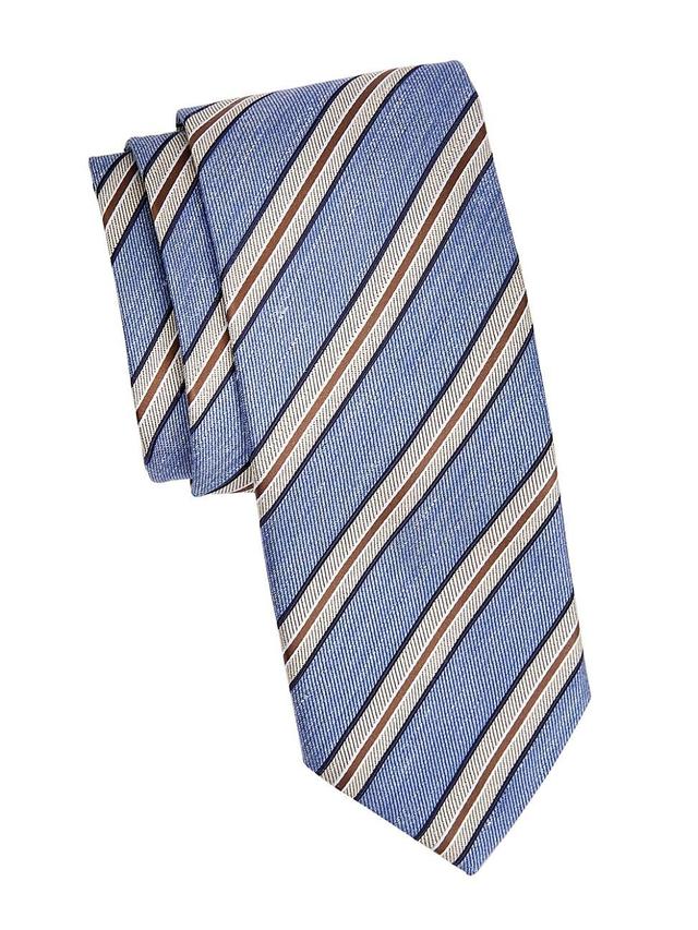 Mens Striped Silk Tie Product Image