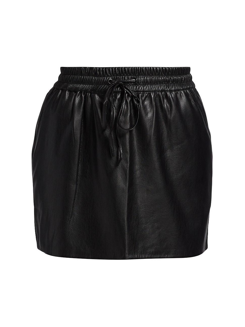 Womens Better Than Leather Faux Leather Miniskirt Product Image