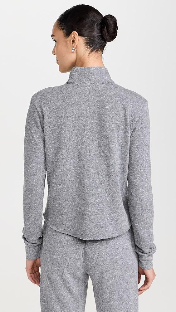 MONROW Vintage Fleece Half Zip Sweatshirt | Shopbop Product Image