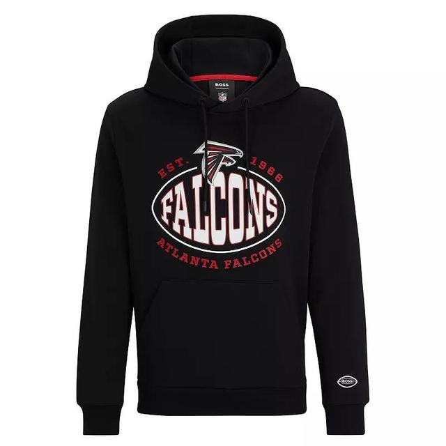 Boss Nfl Atlanta Falcons Cotton Blend Printed Regular Fit Hoodie Product Image