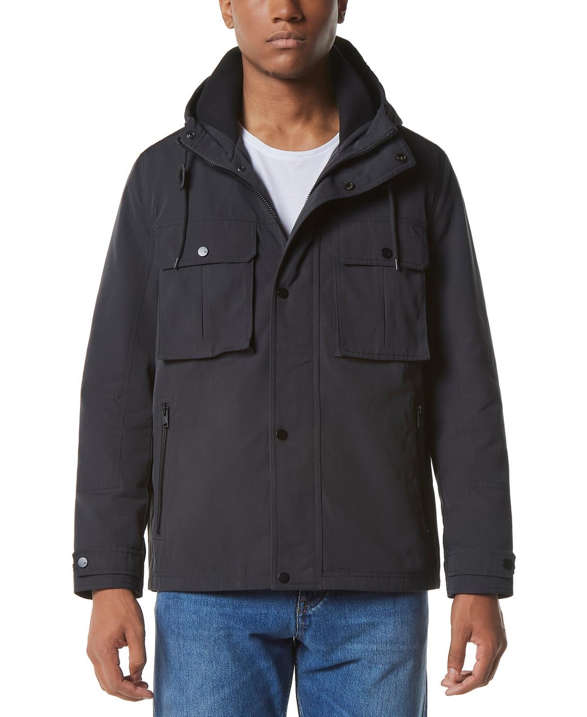 Andrew Marc Zenith Waxed Hooded Shirt Jacket Product Image