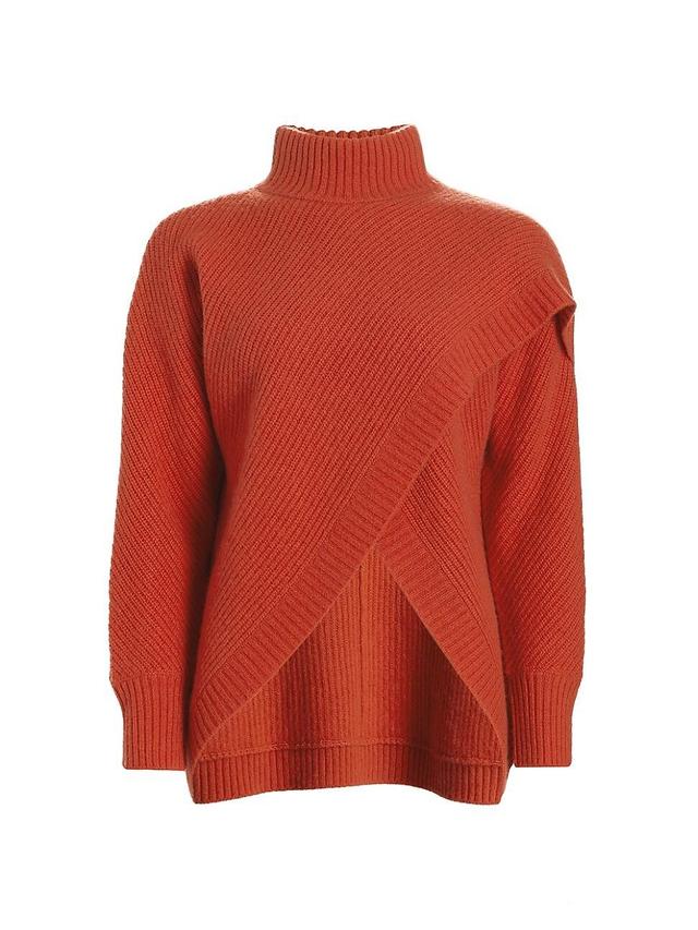 Womens Cross-Front Cashmere Sweater Product Image