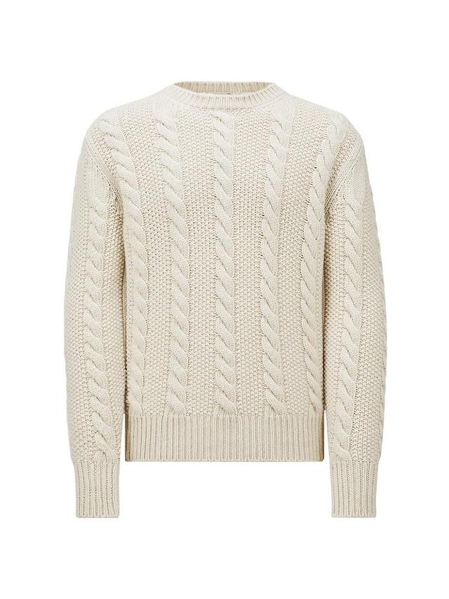 Men's Cashmere Cable Knit Sweater Product Image