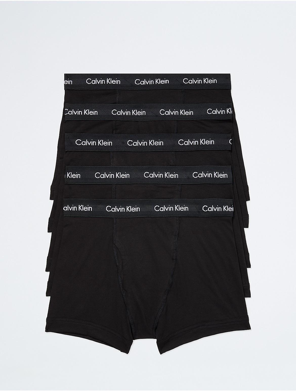 Calvin Klein Men's Underwear Cotton Stretch 4 Pack Low Rise Trunks (Black/Black) Men's Underwear Product Image