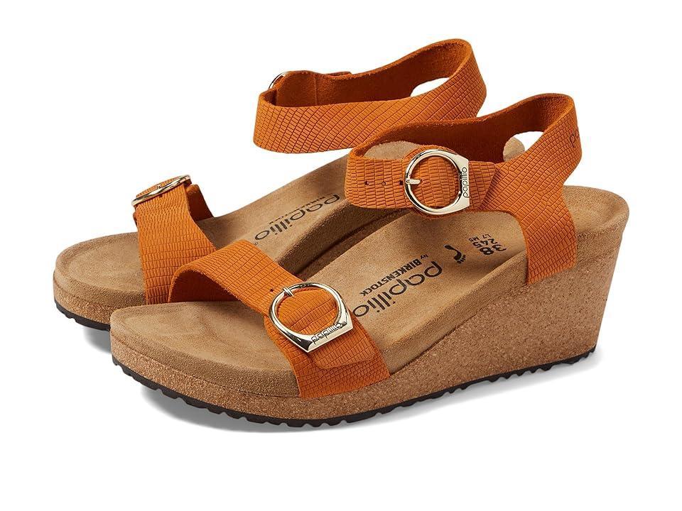 Birkenstock Papillio by Birkenstock Soley Wedge Sandal - Embossed Nubuck (Burnt ) Women's Shoes Product Image