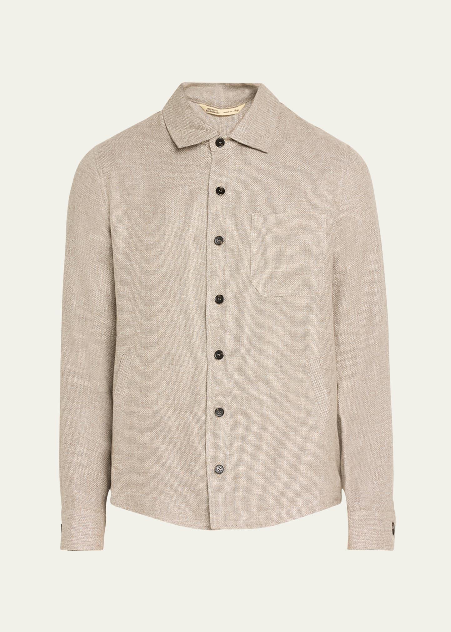 Mens Hemp and Wool Melange Overshirt Product Image