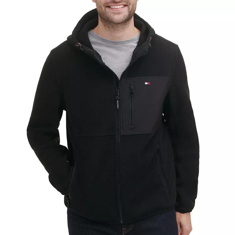 Mens Tommy Hilfiger Fleece Hooded Jacket Product Image