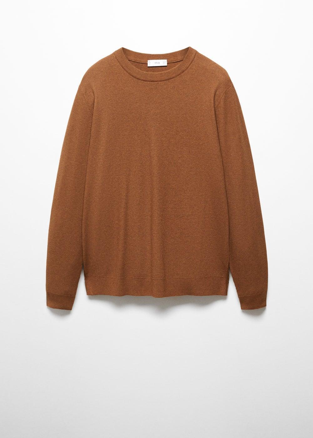 MANGO MAN - Structured cotton sweater copperMen Product Image