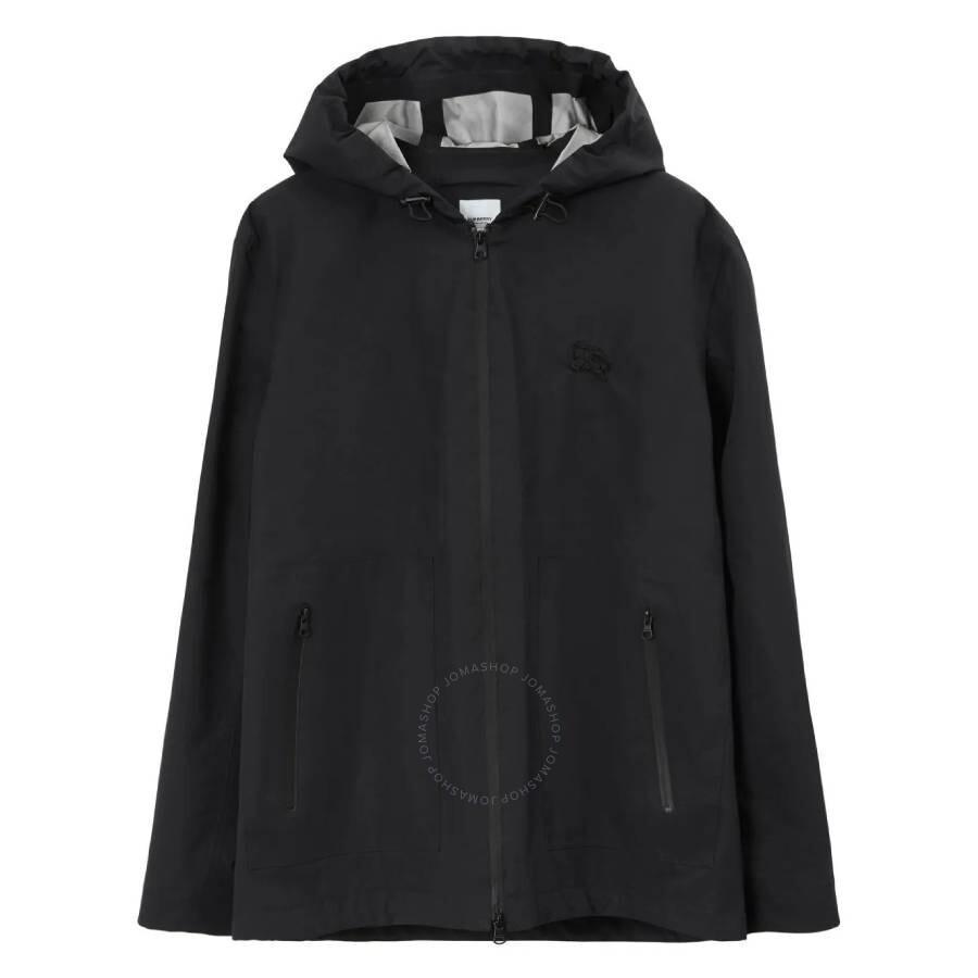 BURBERRY Ekd Logo Technical Cotton Jacket In Black Product Image