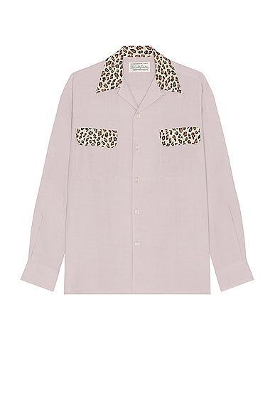 WACKO MARIA Two-Tone 50S Shirt in Lavender Product Image