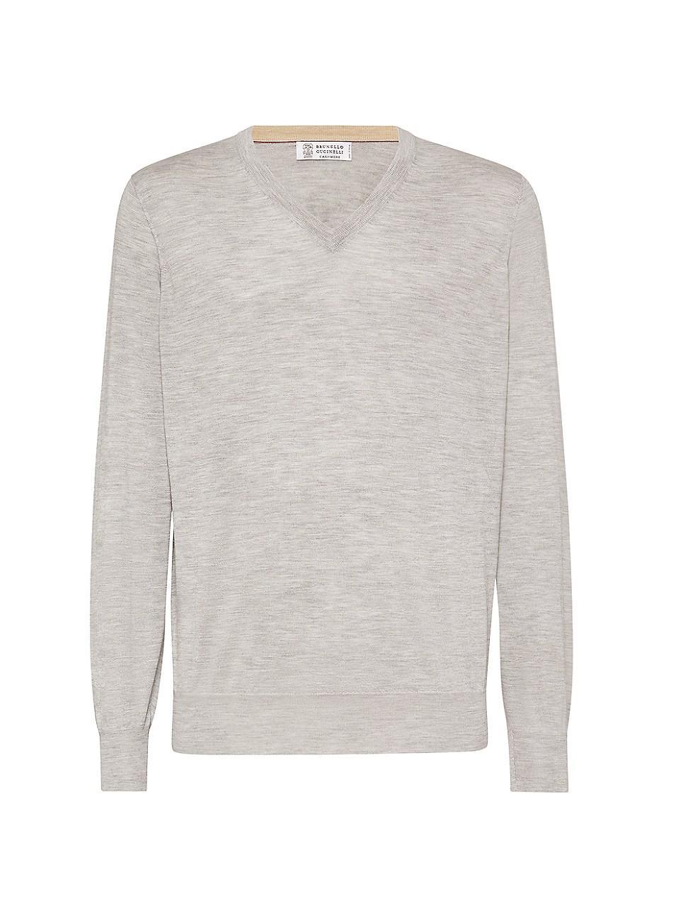 Mens Cashmere and Silk Lightweight Sweater Product Image