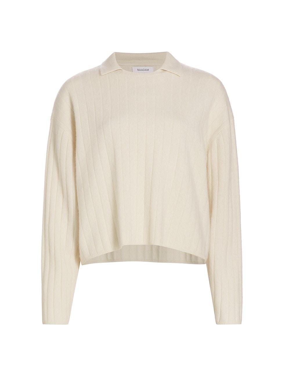 Womens Rib-Knit Cashmere Sweater Product Image