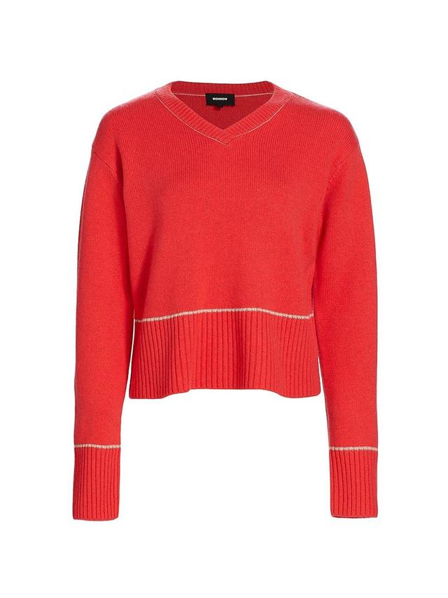 Womens Wool & Cashmere Pullover Sweater Product Image