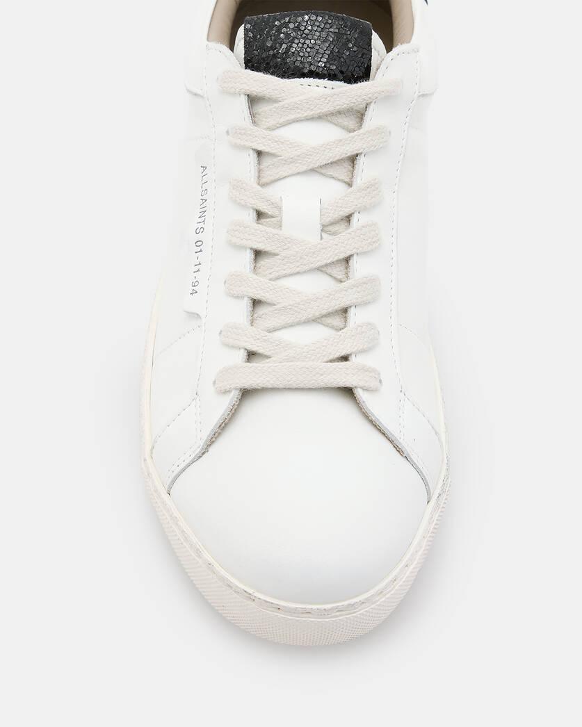 Sheer Round Toe Leather Sneakers Product Image