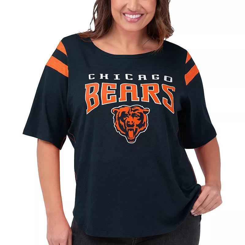 Womens G-III 4Her by Carl Banks Chicago Bears Plus Size Linebacker T-Shirt Blue Product Image