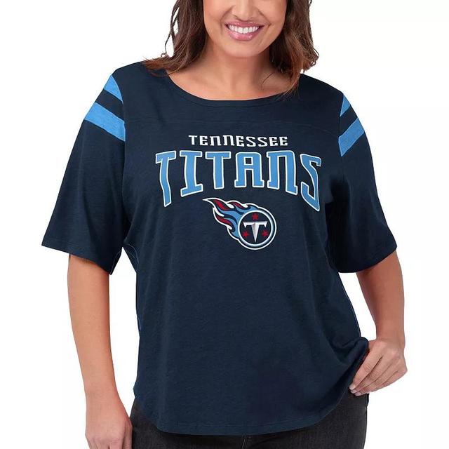 Womens G-III 4Her by Carl Banks Tennessee Titans Plus Size Linebacker T-Shirt Blue Product Image