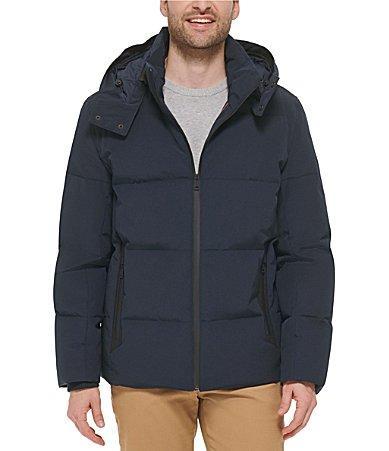 Cole Haan Hooded Down Zip Front Puffer  Jacket Product Image