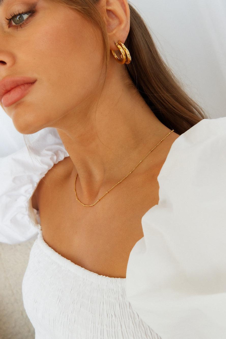 18K Gold Plated My Delicacy Necklace Gold Product Image