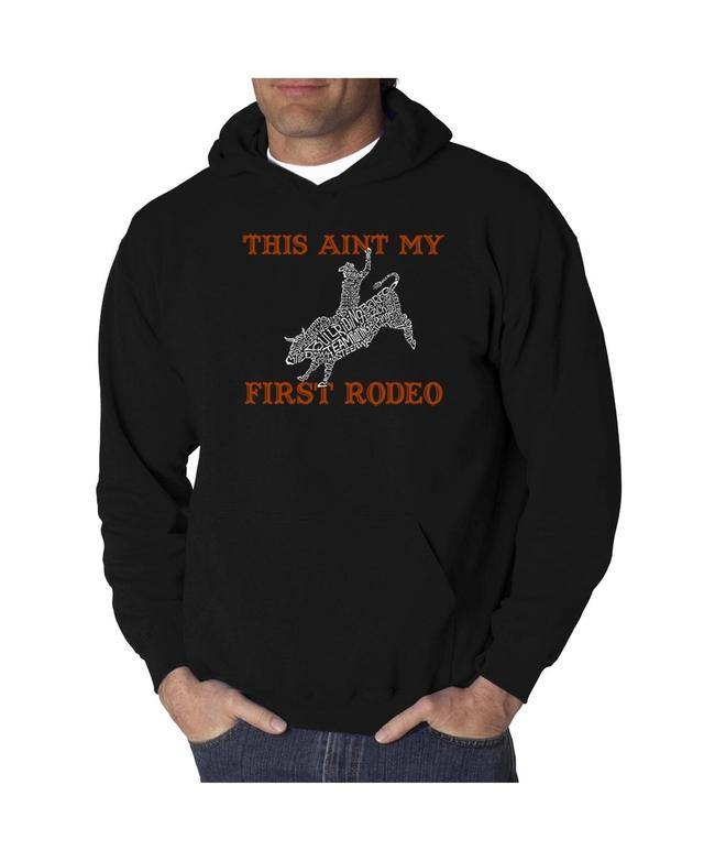 La Pop Art Mens Word Art Hooded Sweatshirt - This Aint My First Rodeo Product Image