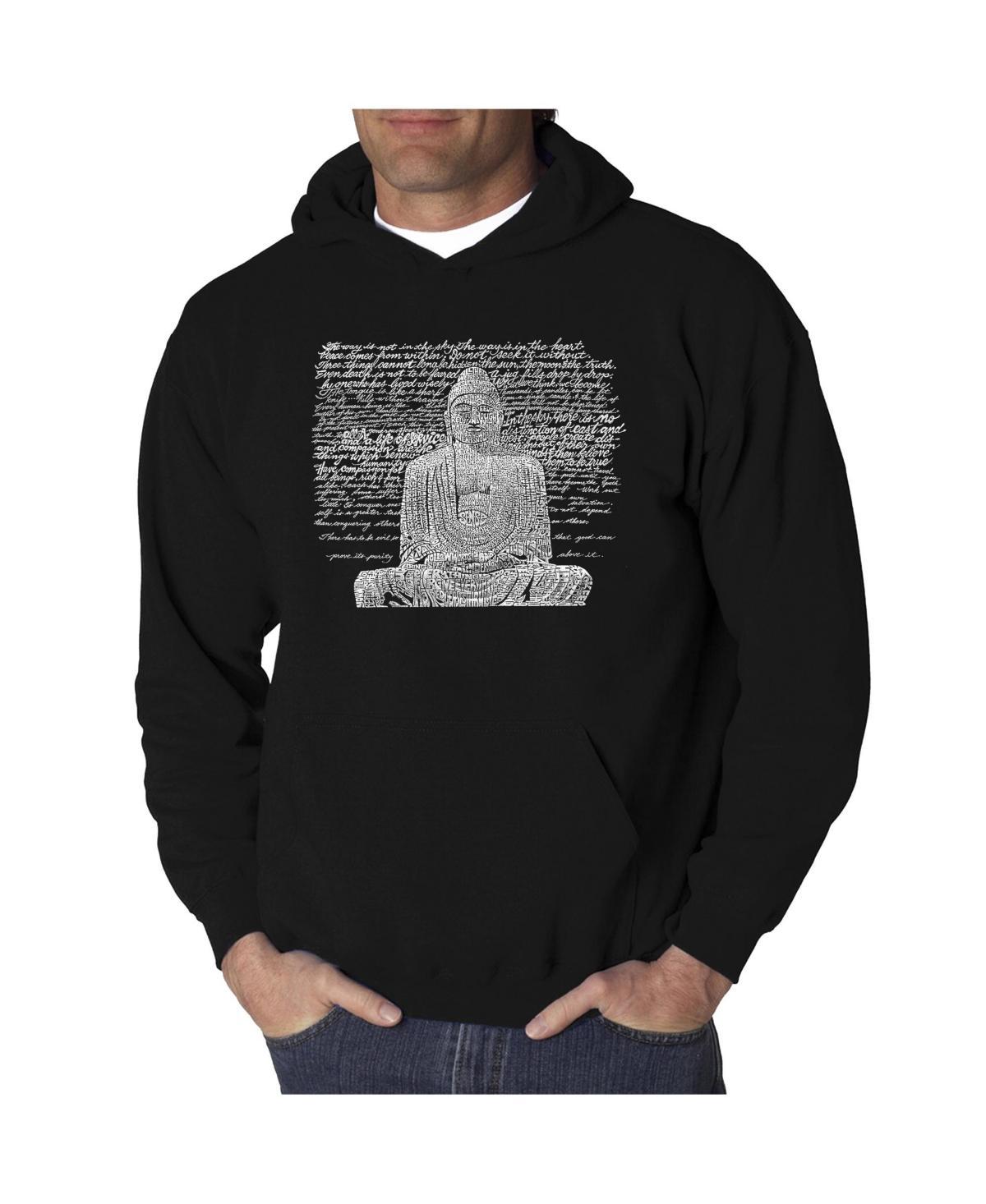 La Pop Art Mens Word Art Hooded Sweatshirt - Zen Buddha Product Image